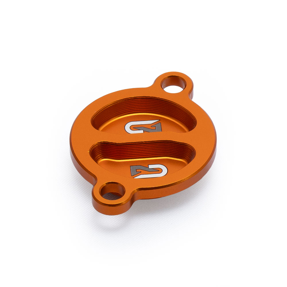 Geco Oil Filter Cap - ORANGE - 2014-2025  KTM EXC / EXCF 250-450